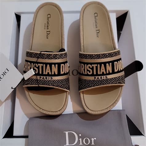 gold dior dway slides|dior dway slides women.